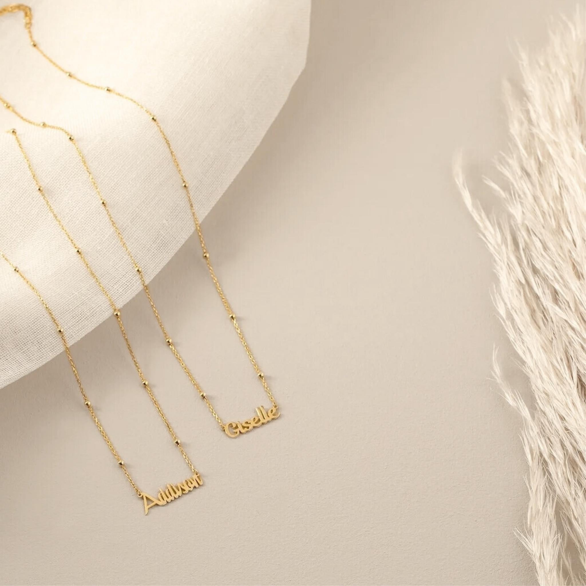 18K Gold Plated Stainless Steel Hypoallergenic Waterproof Tarnish Free Waterproof Sweatproof No-Fade #selflove Nameplate Necklace The Aura