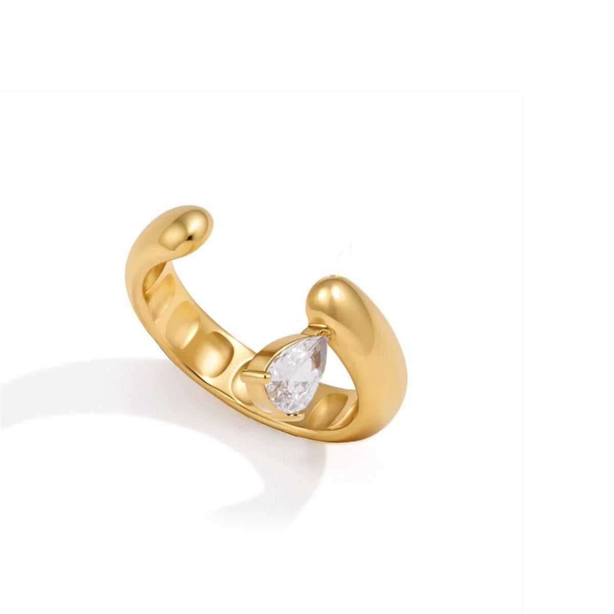 Solace Teardrop Adjustable Ring