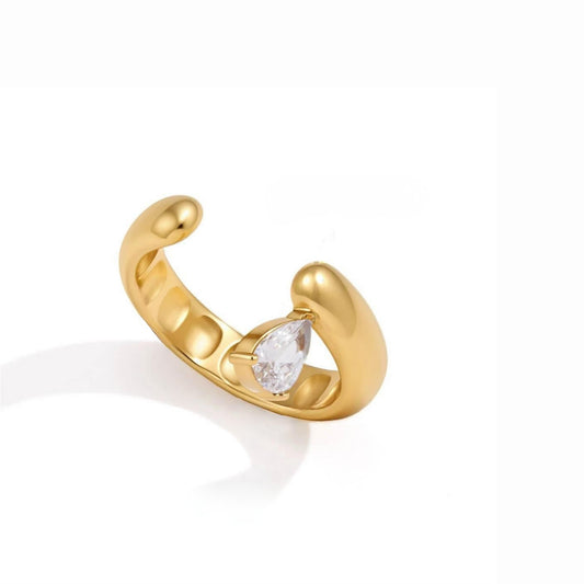 Solace Teardrop Adjustable Ring