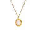 Gold Plated Stainless Steel Hypoallergenic Waterproof Tarnish Free Solo Blanc Necklaces The Aura