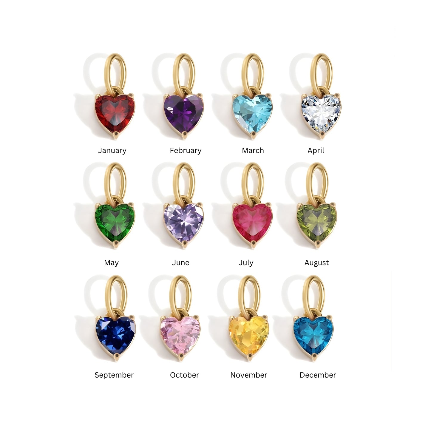 Solo Heart Birthstone Charm