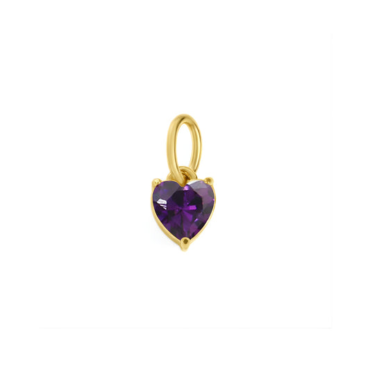Solo Heart Birthstone Charm