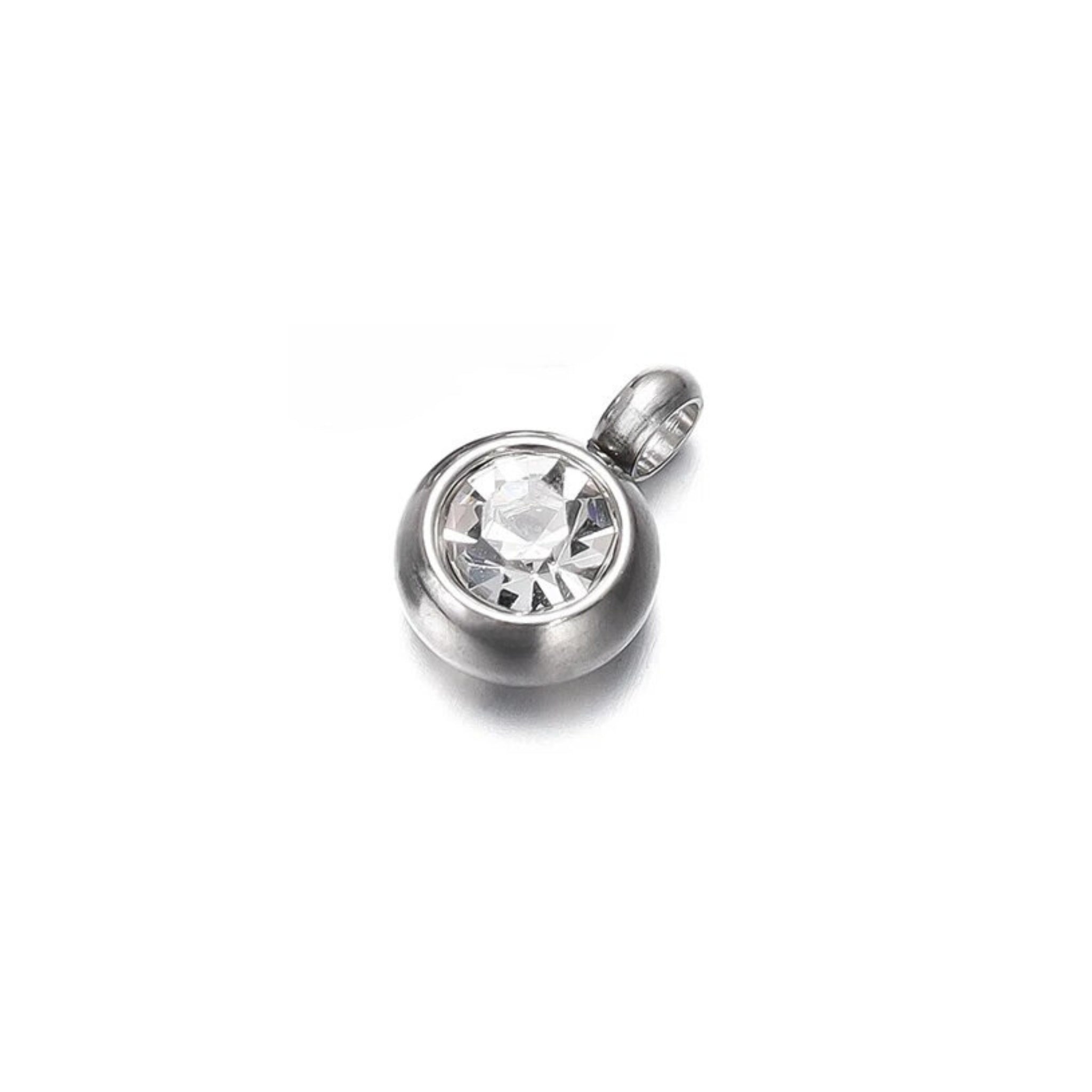 Stainless Steel Hypoallergenic Waterproof Tarnish Free Waterproof Sweatproof No-Fade Mini Round Charm The Aura