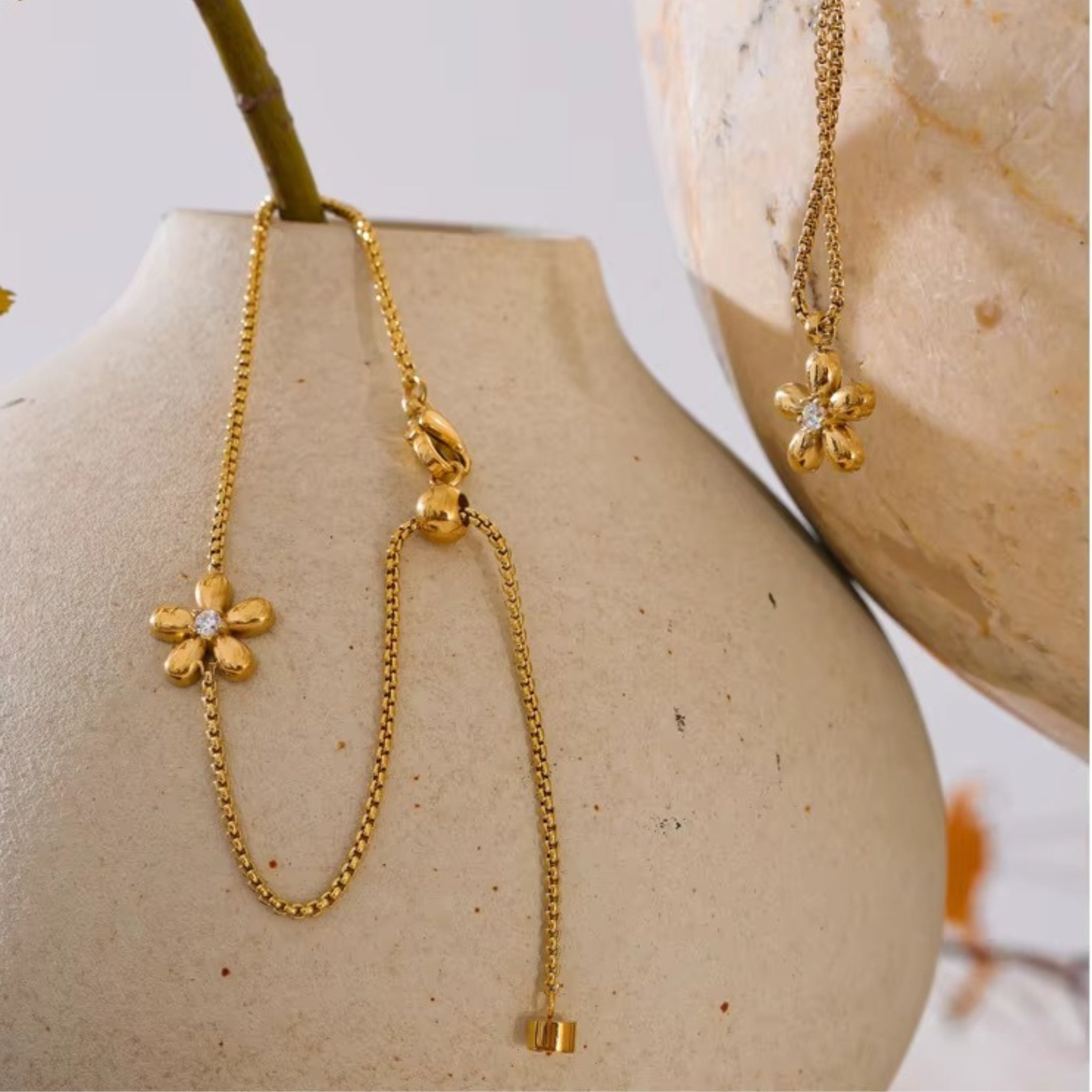 Sparkle Blossom Adjustable Bracelet