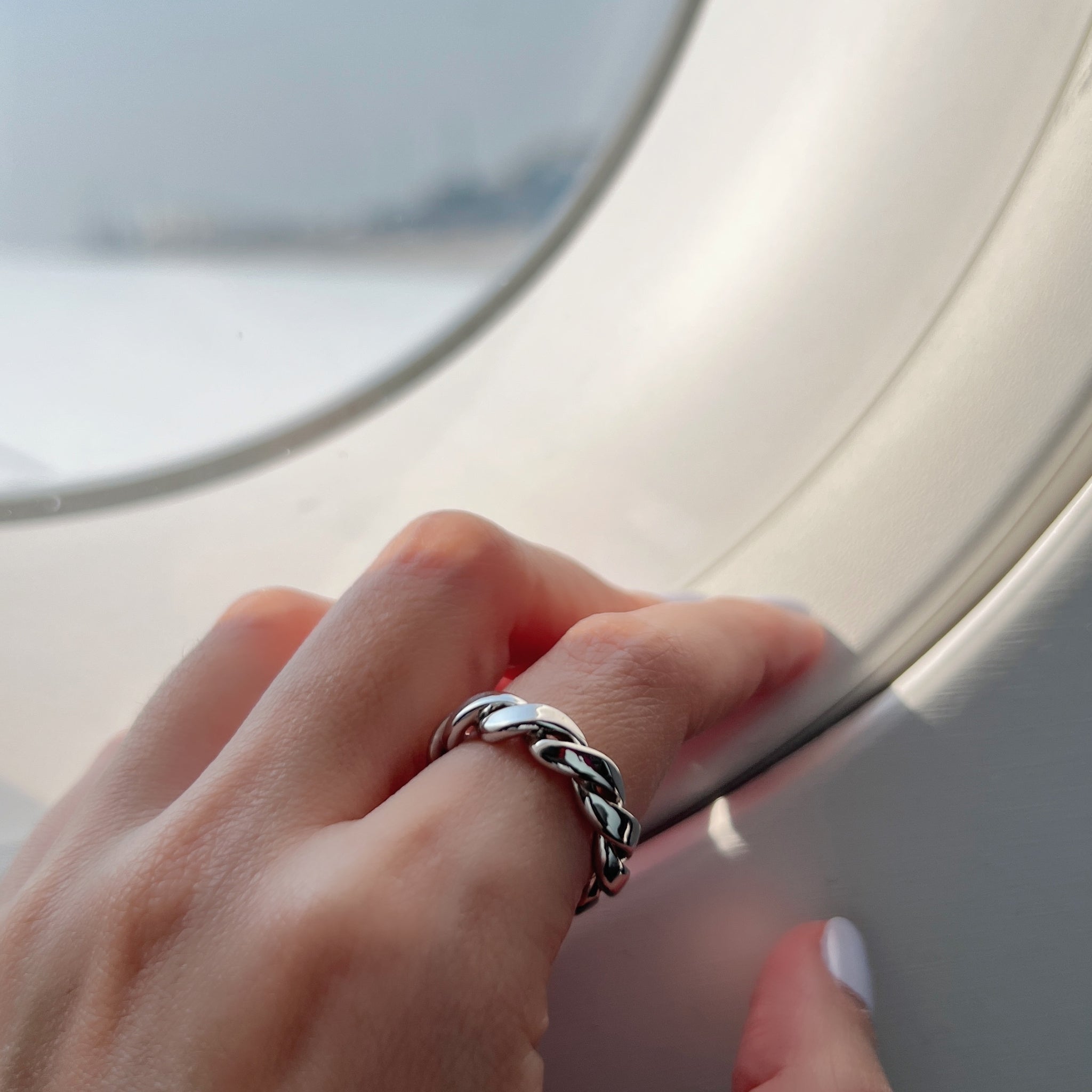 Stainless Steel Hypoallergenic Waterproof Tarnish Free Spiral Rings The Aura