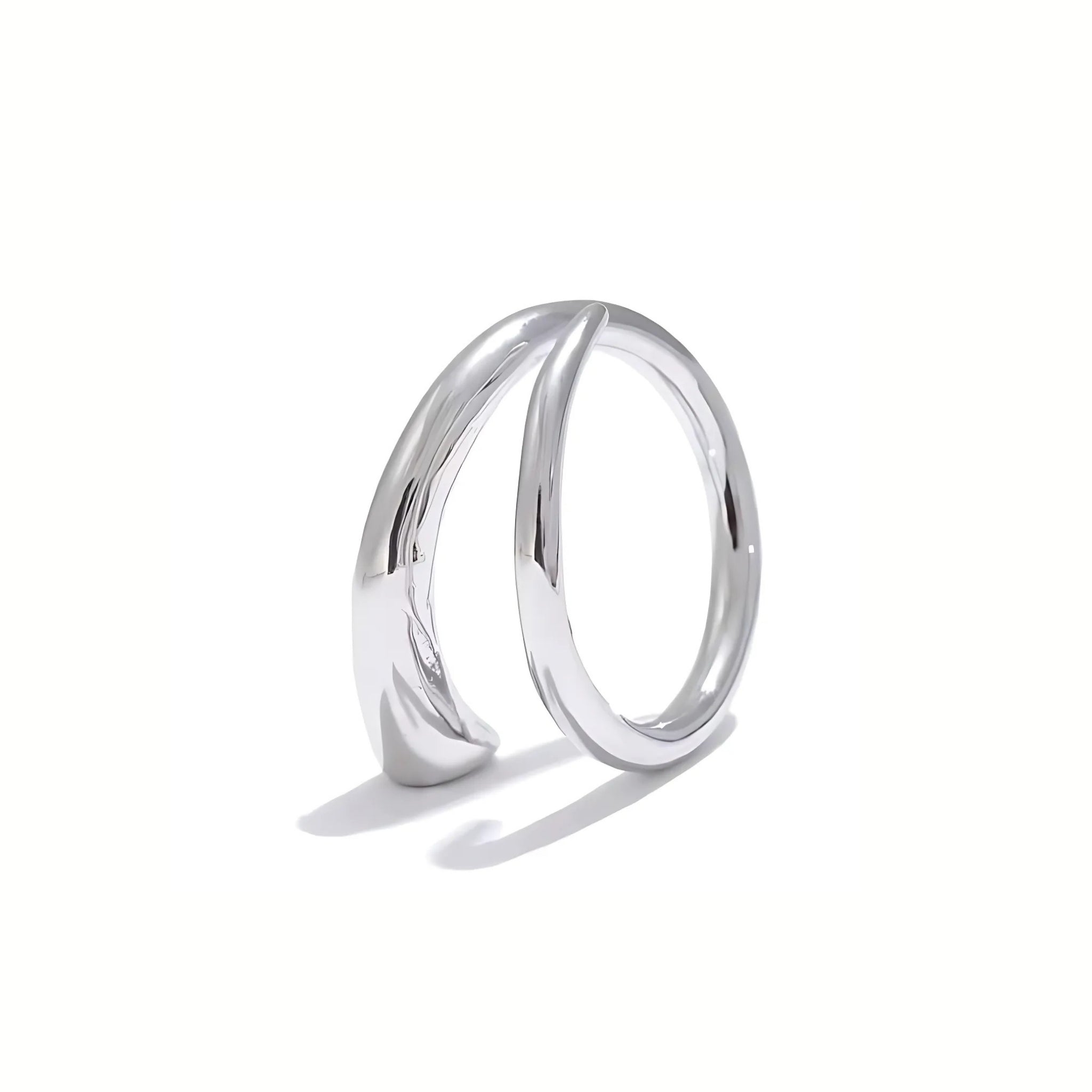 Stainless Steel Hypoallergenic Waterproof Tarnish Free Waterproof Sweatproof No-Fade Swirl Ring The Aura