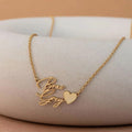 Full Heart Nameplate Necklace