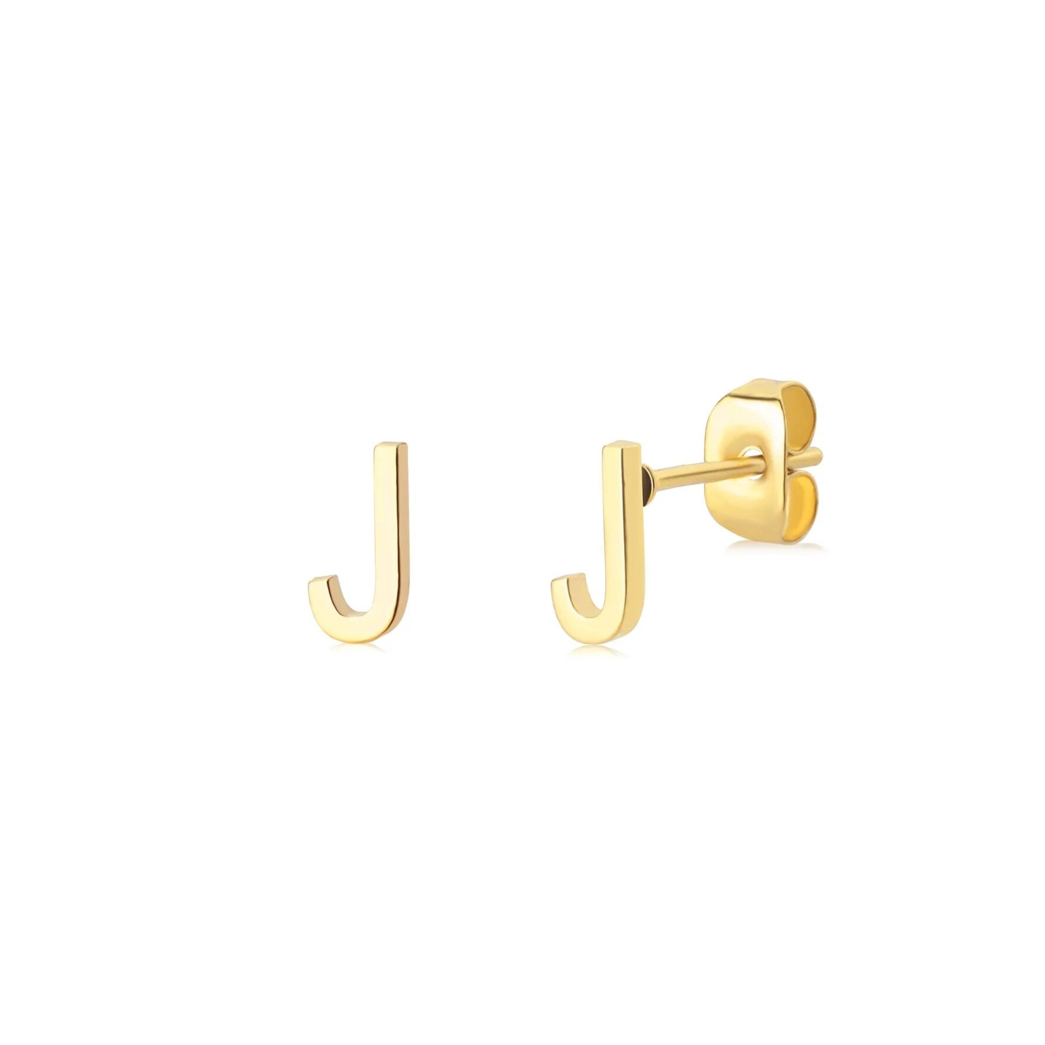 Tiny Alphabet Stud Earrings