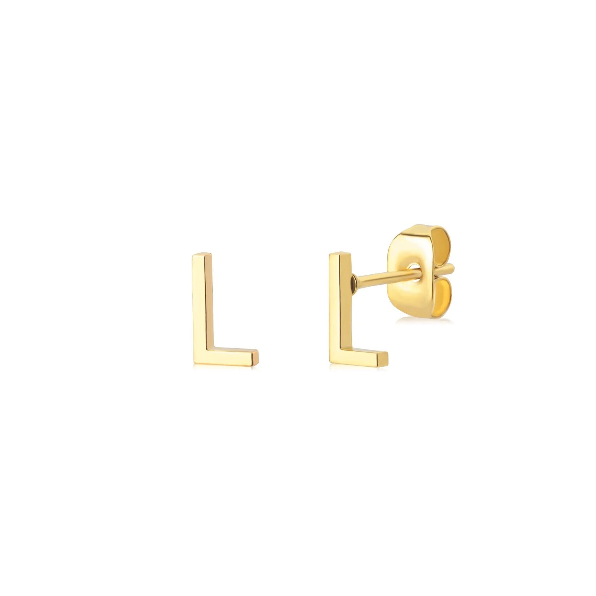 Tiny Alphabet Stud Earrings