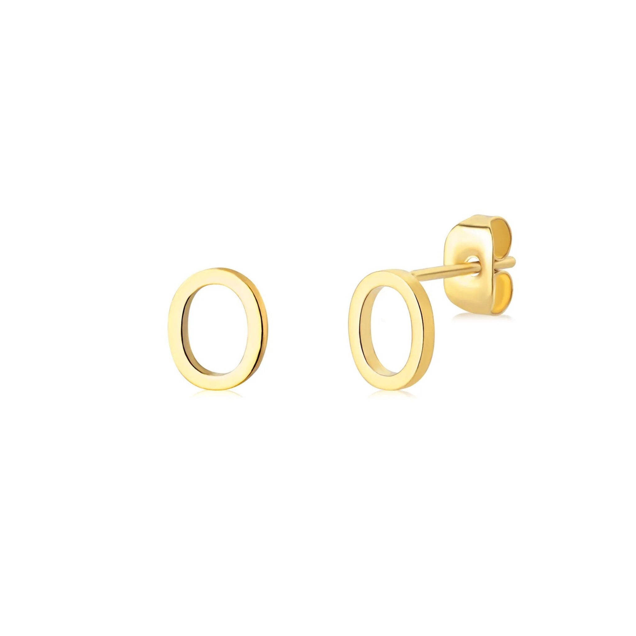 Tiny Alphabet Stud Earrings