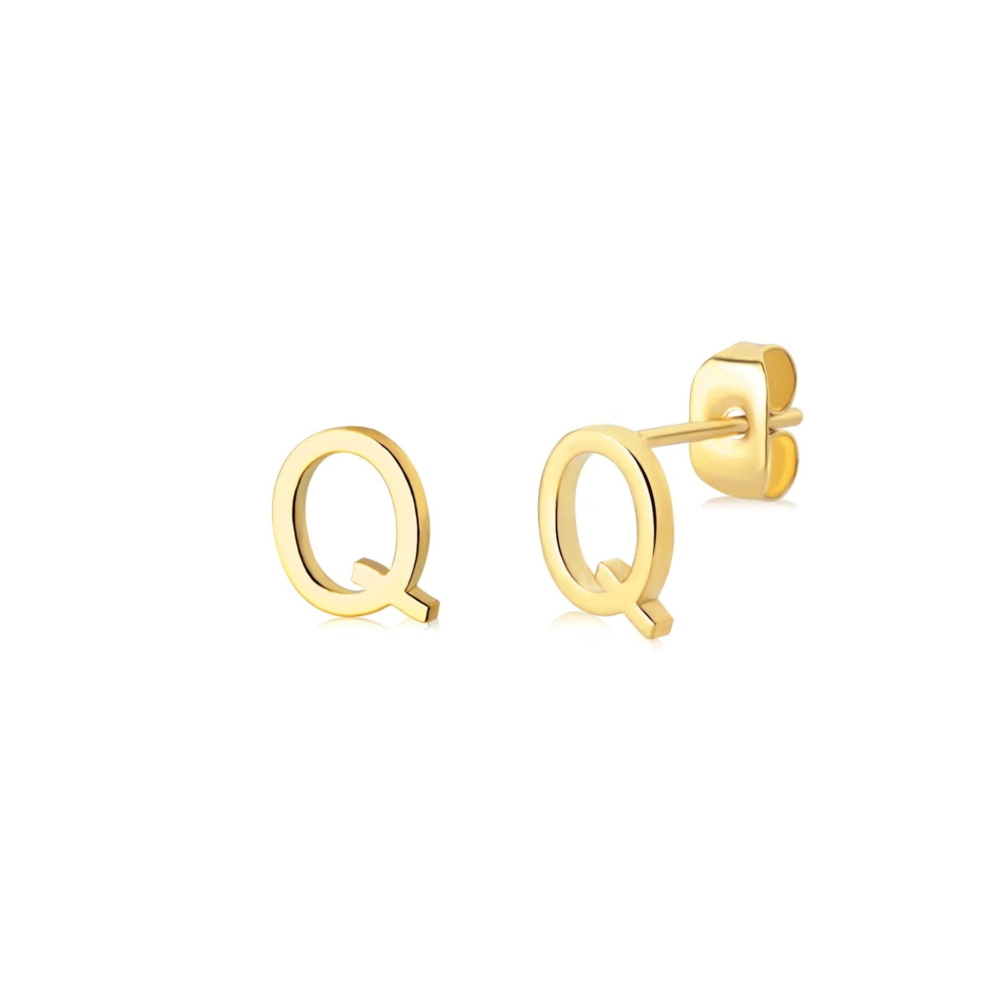 Tiny Alphabet Stud Earrings