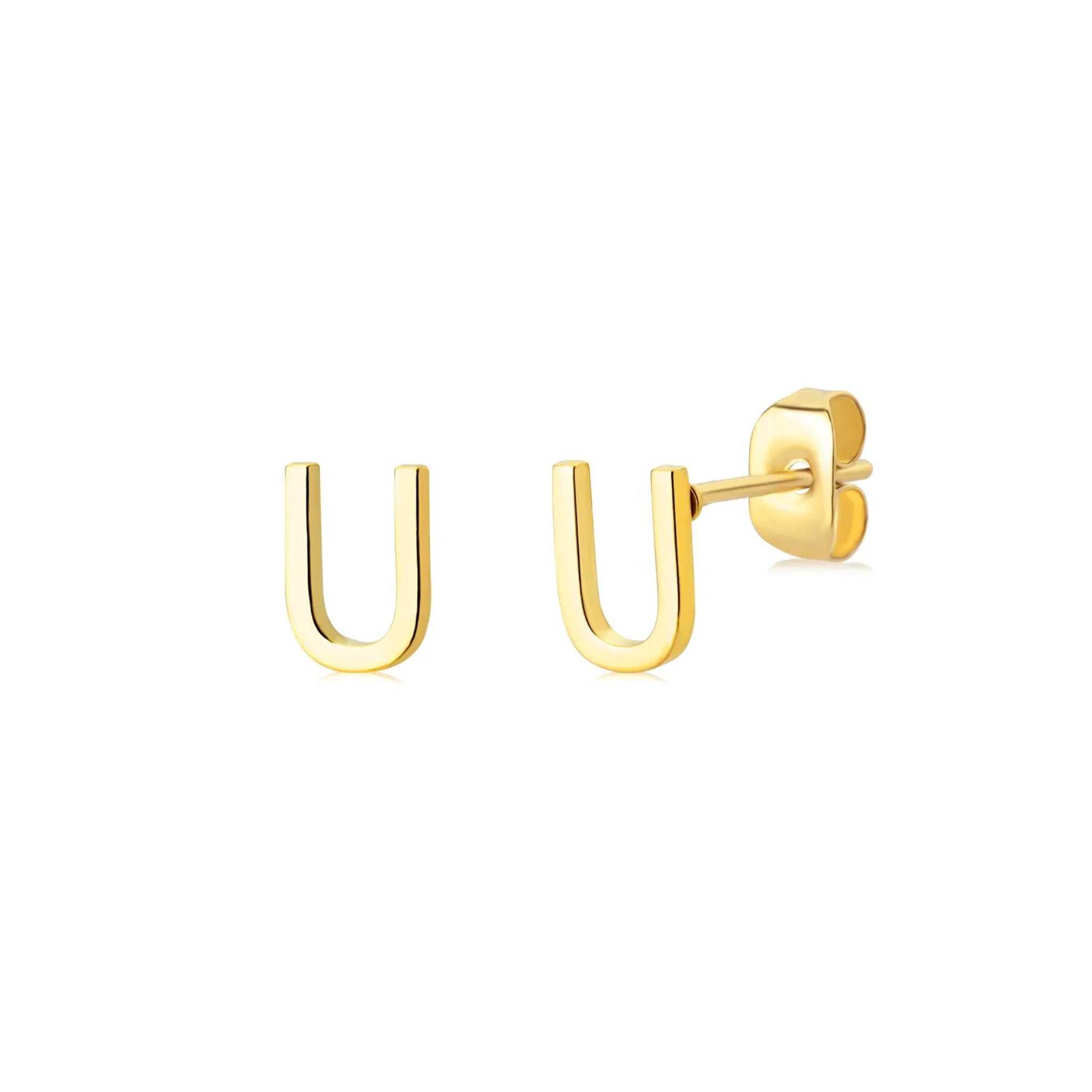 Tiny Alphabet Stud Earrings