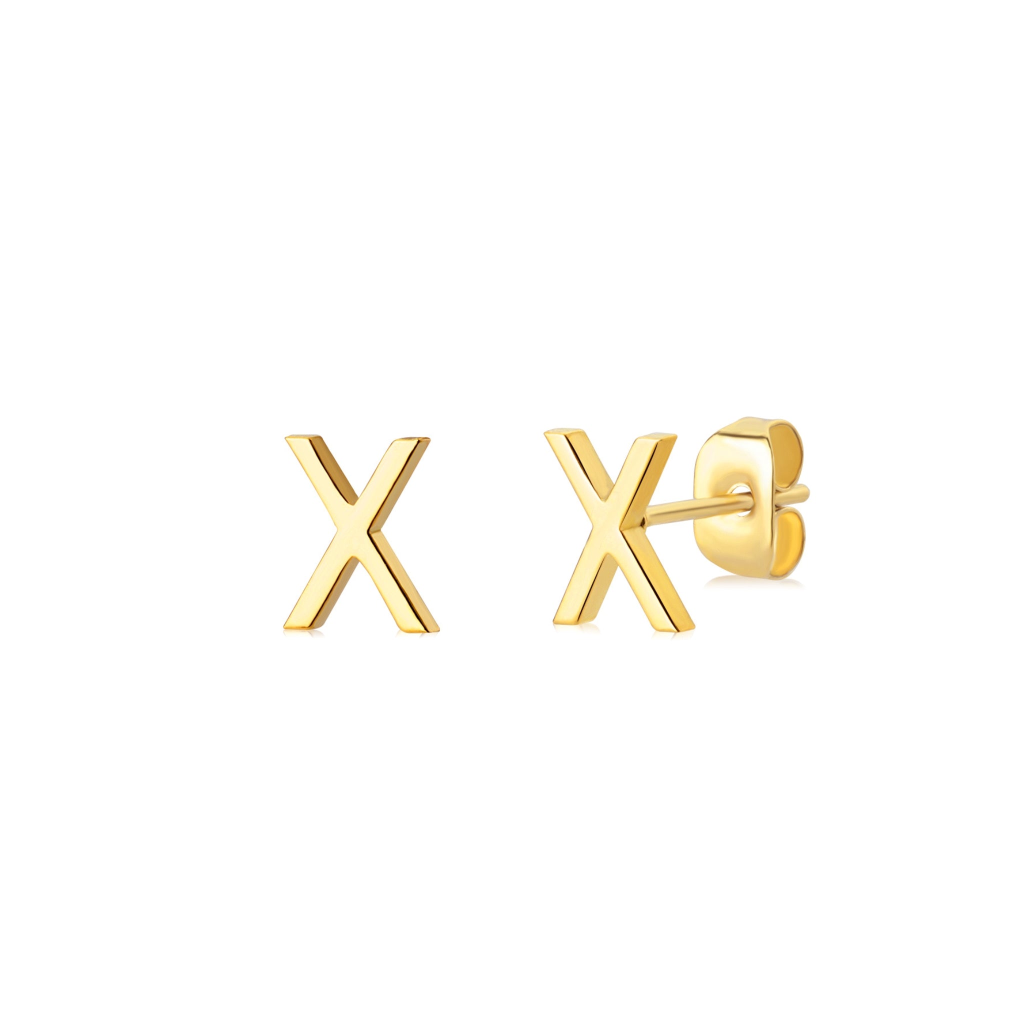 Tiny Alphabet Stud Earrings