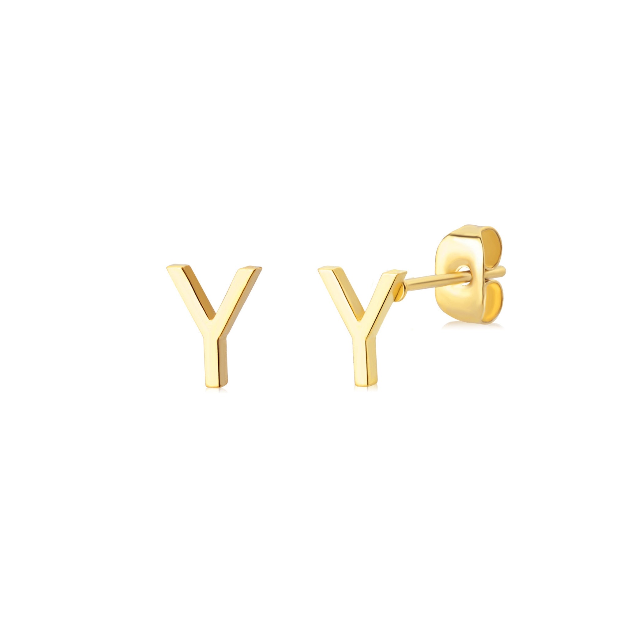 Tiny Alphabet Stud Earrings