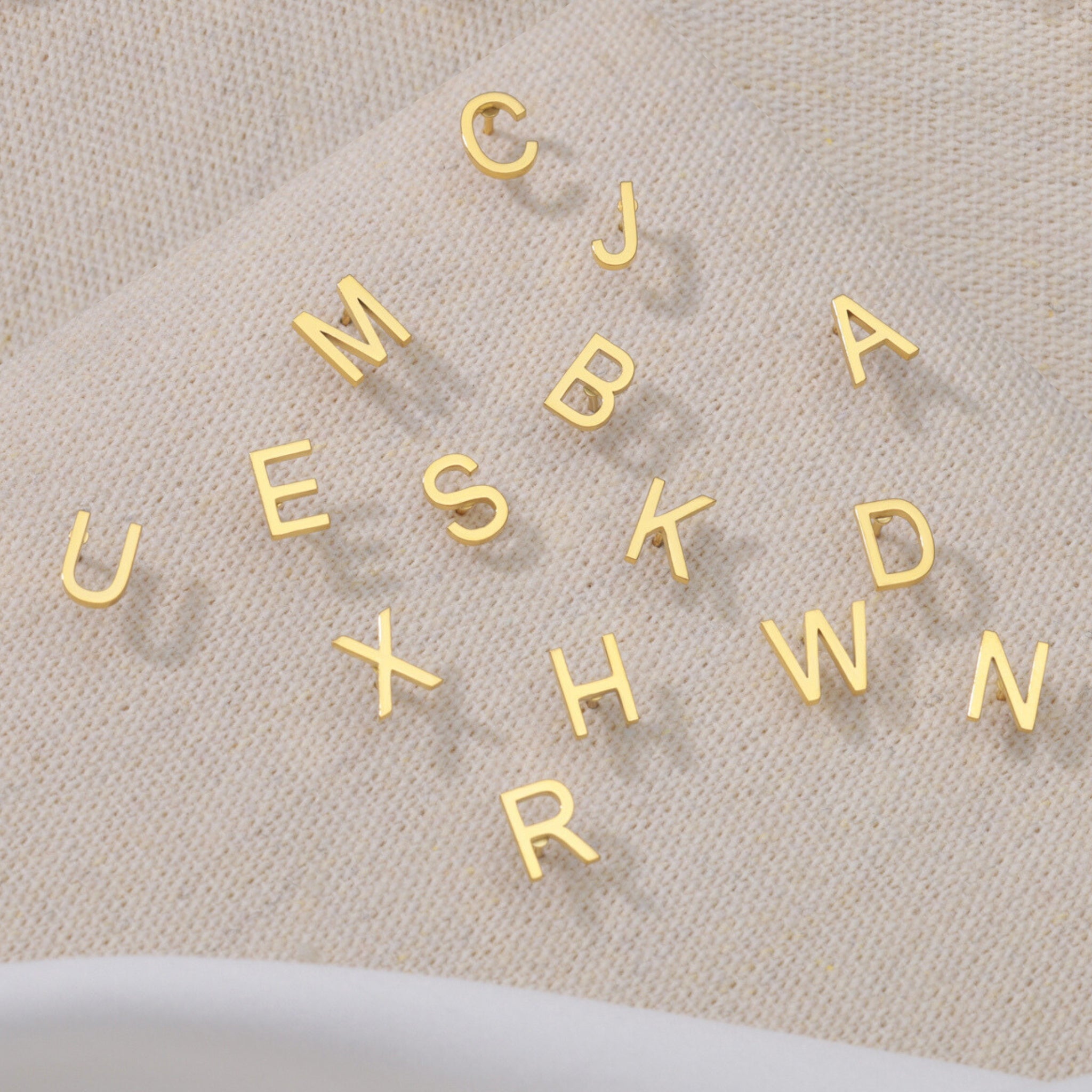 Tiny Alphabet Stud Earrings