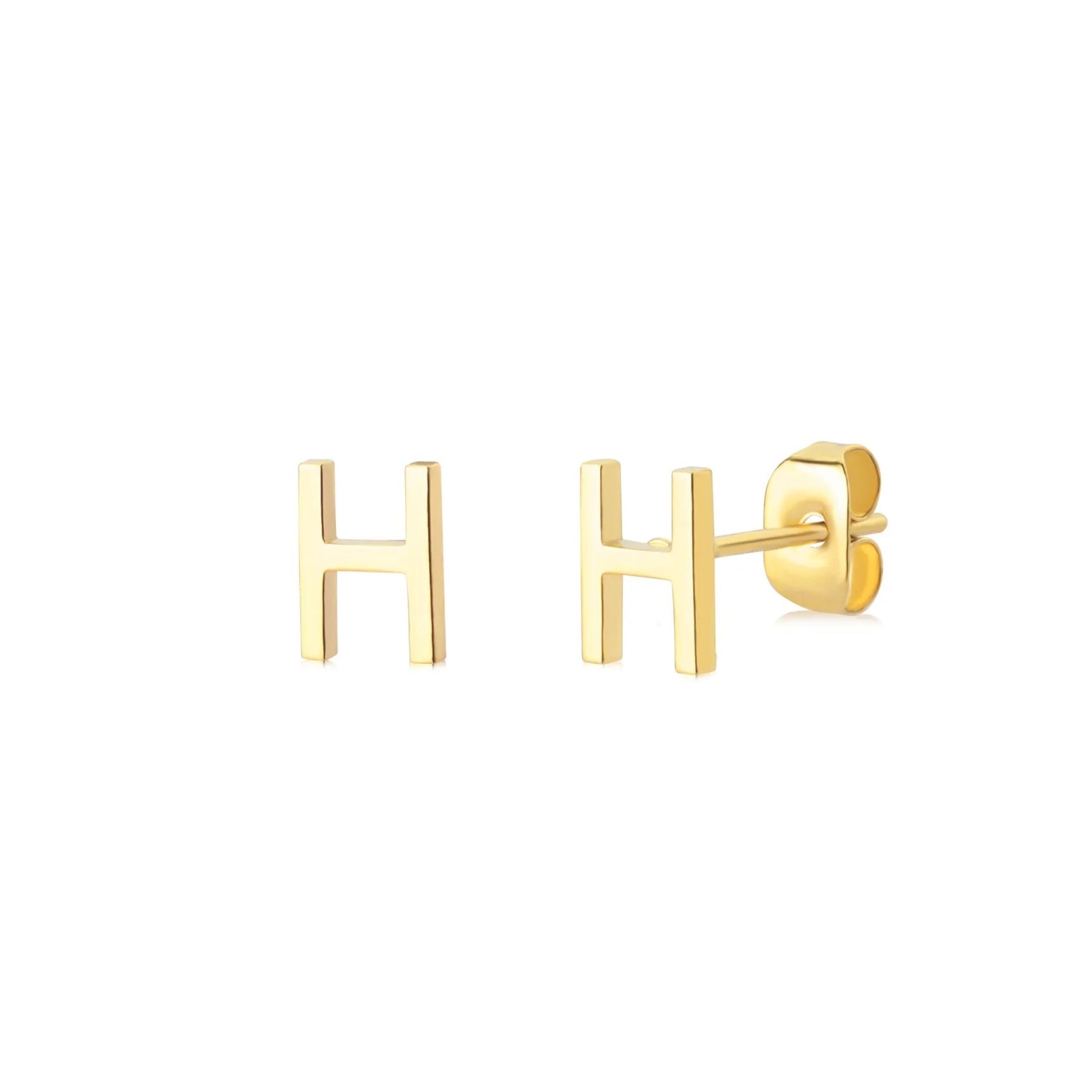 Tiny Alphabet Stud Earrings