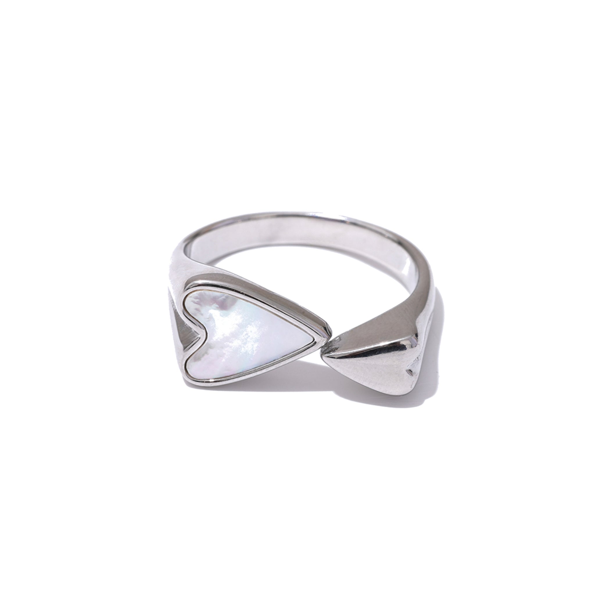 18K Gold Plated Stainless Steel Hypoallergenic Waterproof Tarnish Free Unity Hearts Adjustable Rings The Aura