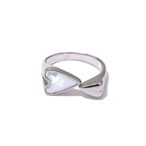 18K Gold Plated Stainless Steel Hypoallergenic Waterproof Tarnish Free Unity Hearts Adjustable Rings The Aura