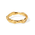 18K Gold Plated Stainless Steel Hypoallergenic Waterproof Tarnish Free Crush Rings The Aura