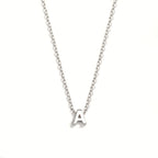 Hypoallergenic 18K Gold Plated Sterling Silver Mini Alphabet Necklaces The Aura