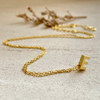 Hypoallergenic 18K Gold Plated Sterling Silver Mini Alphabet Necklaces The Aura