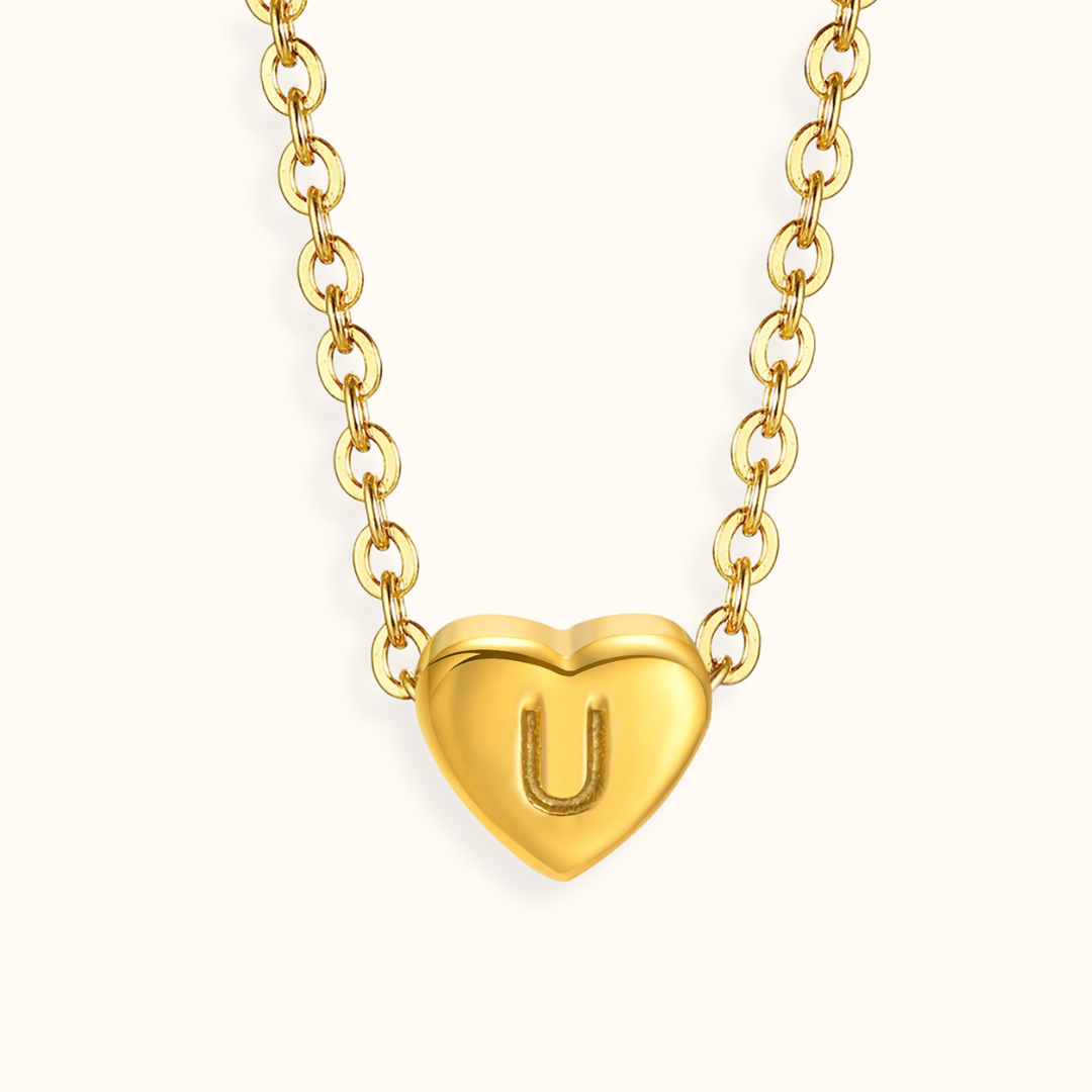Mini Heart Alphabet Necklaces