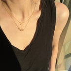 Hypoallergenic 18K Gold Plated Sterling Silver Mini Alphabet Necklaces The Aura