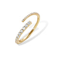 18K Gold Plated Sterling Silver Pave Comet Rings The Aura
