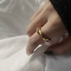18k Gold Plated Stainless Steel Ribbon Rings The Aura