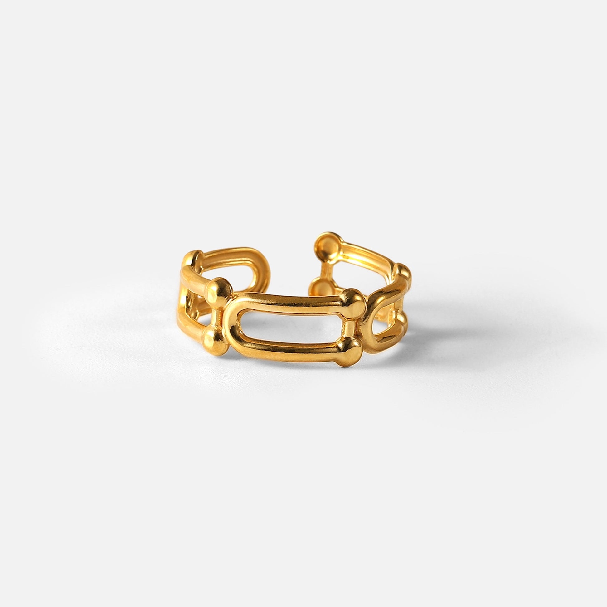 18k Gold Plated Stainless Steel Saddle Rings The Aura