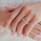 18K Gold Plated Sterling Silver Hypoallergenic Waterproof Solo Oblong Rings The Aura