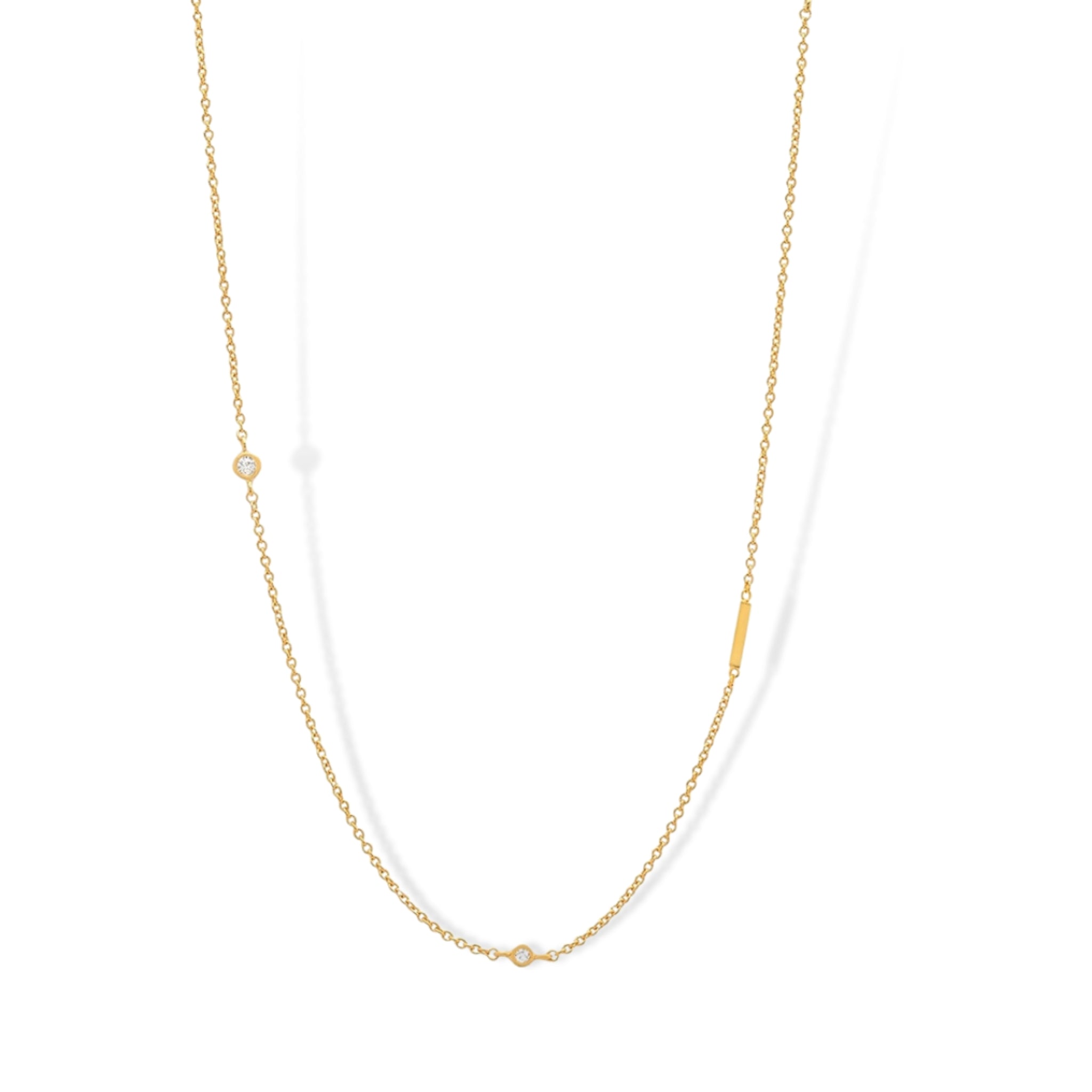 18K Gold Plated Sterling Silver Hypoallergenic Solo Round Alphabet Necklaces The Aura