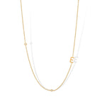 18K Gold Plated Sterling Silver Hypoallergenic Solo Round Alphabet Necklaces The Aura