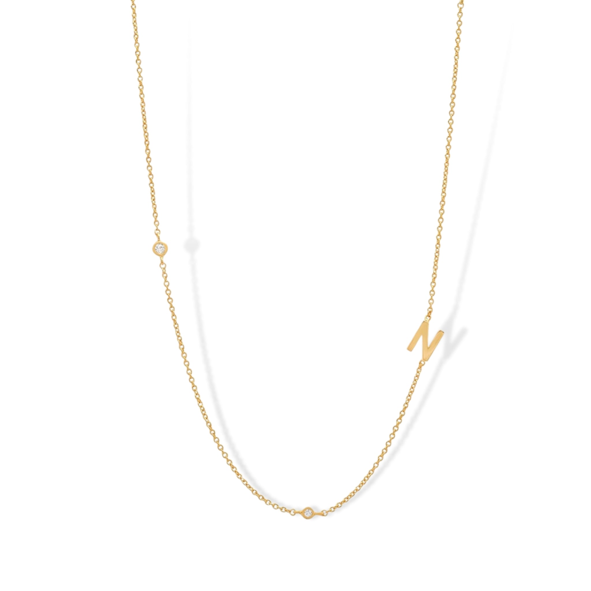 Solo Round Alphabet Necklaces