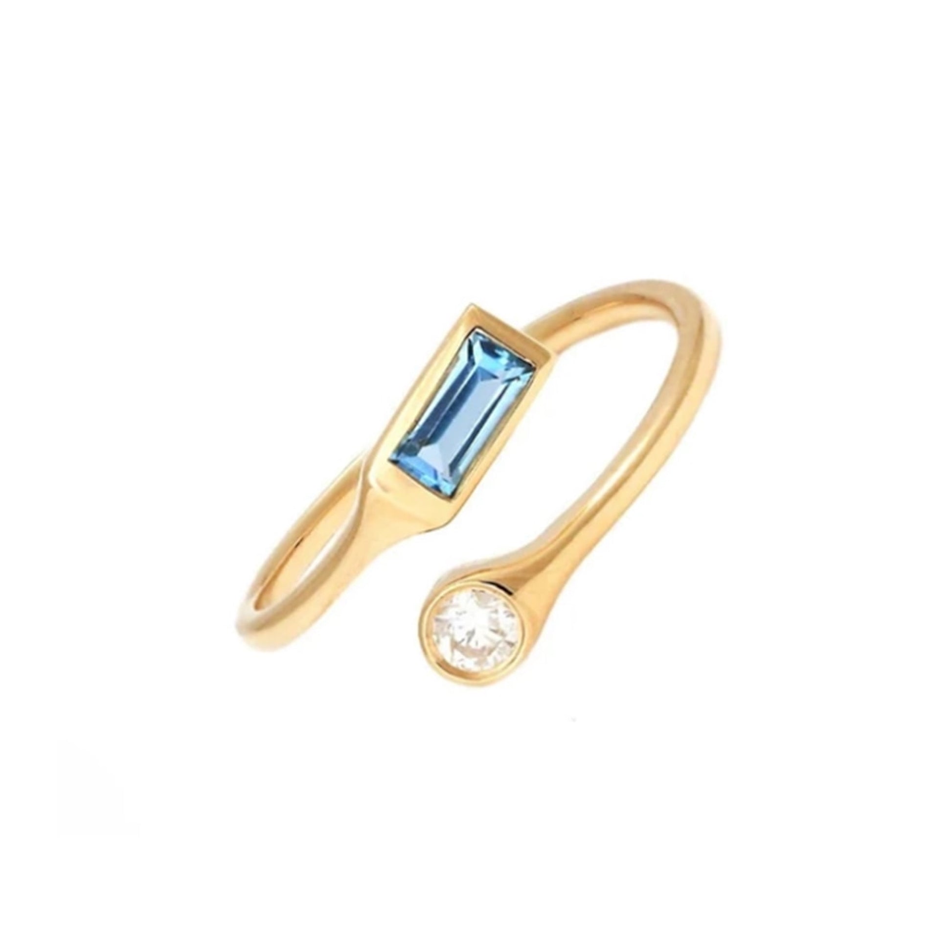 18K Gold Plated Stainless Steel Hypoallergenic Waterproof Tarnish Free Solo Round Rings The Aura