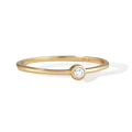 18K Gold Plated Sterling Silver Hypoallergenic Waterproof Mini Solo Round Rings The Aura