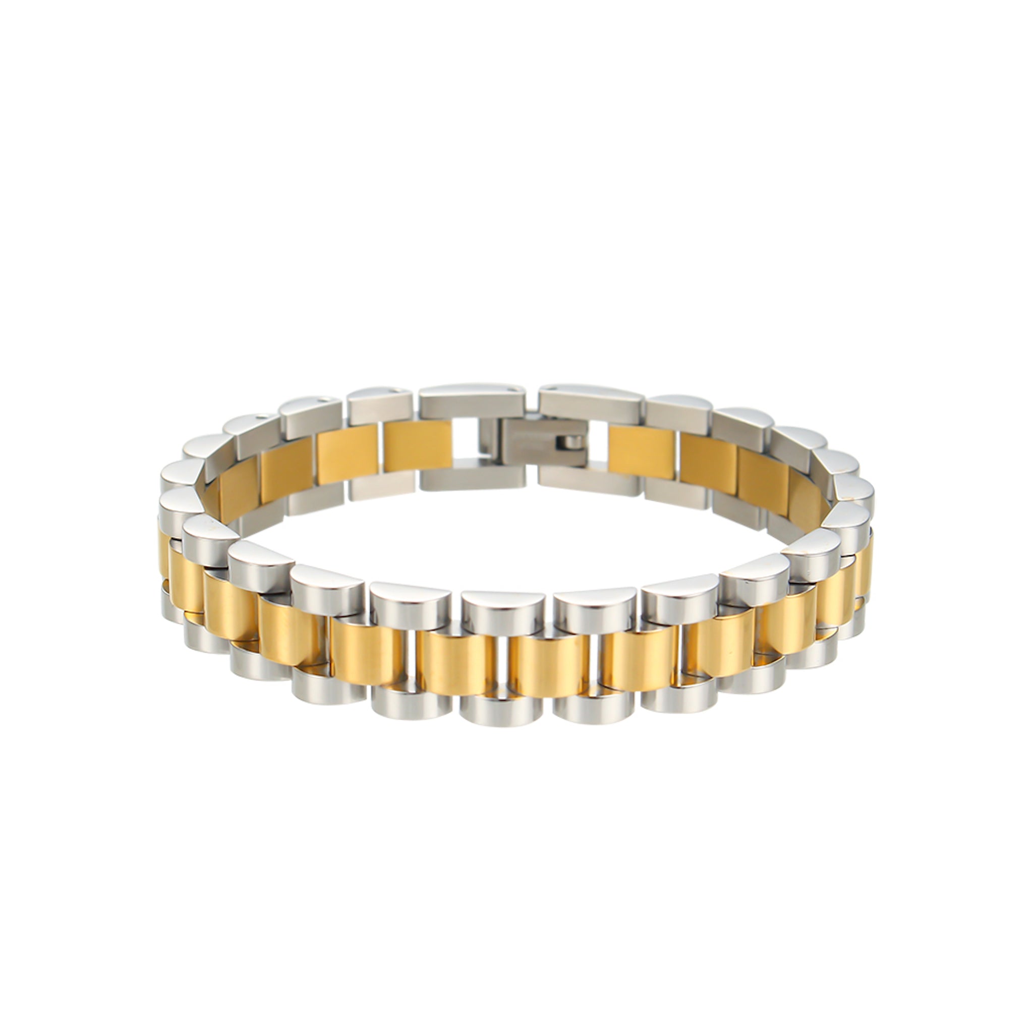 18K Gold Plated Stainless Steel Hypoallergenic Waterproof Tarnish Free Watchband Bracelets The Aura