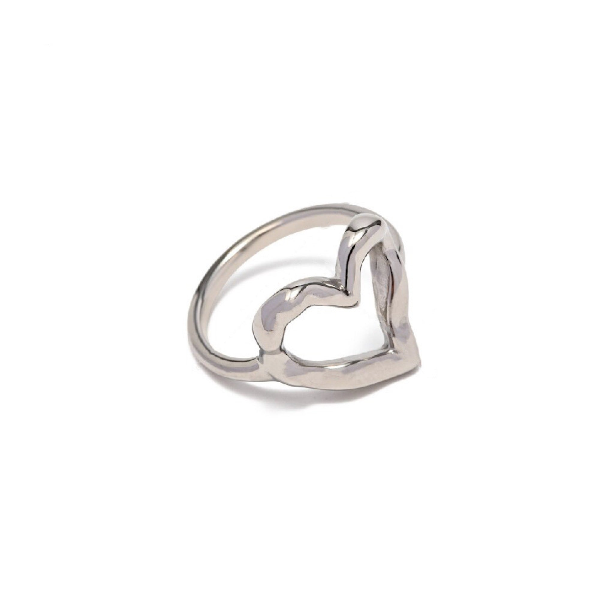 18K Gold Plated Stainless Steel Hypoallergenic Waterproof Tarnish Free You've Melted My Heart Rings The Aura