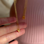 Hypoallergenic 18K Gold Plated Sterling Silver Mini Alphabet Necklaces The Aura